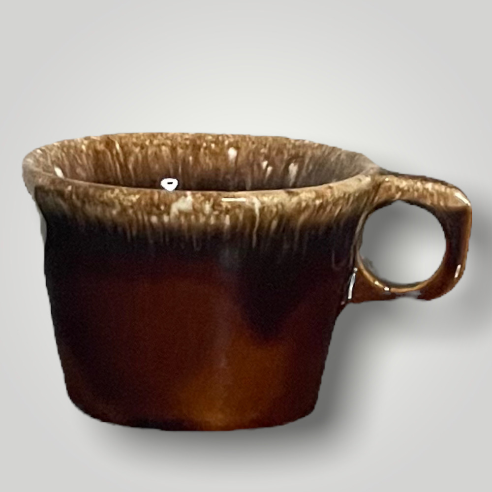 Vintage Hull USA Crestone Oven Proof Brown Drip Ware Stoneware Mug
